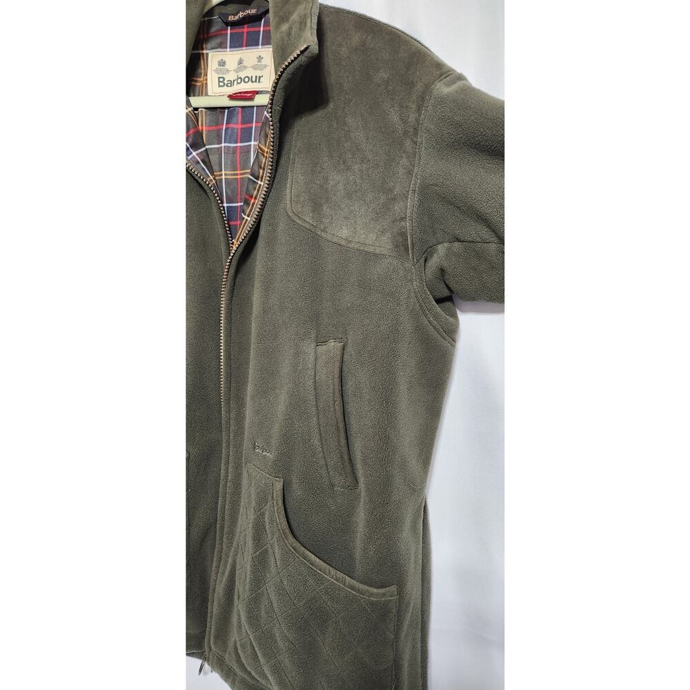 Barbour Sporting Dunmoor Olive Men’s XL Heavyweight Waterproof Fleece Jacket - Picture 5 of 11